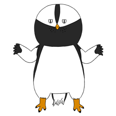 一隻巴布亞企鵝