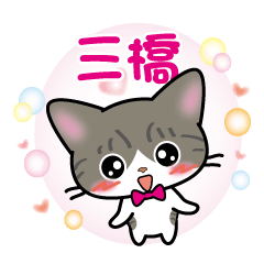mituhasi's sticker silver tabby cat ver