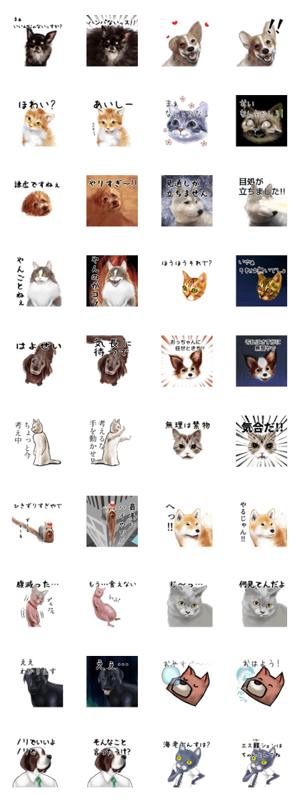 Line 크리에이터스 스티커 Two Faced Animals Line 크리에이터스 스티커 Two Faced Animals