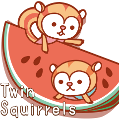 Sticker of Twin squirrels vol.3