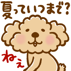 Putaro The Poodle Summer And Autumn Line Stickers Line Store