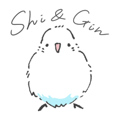 Perakeet "shi-chan and gin-chan" Sticker