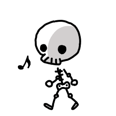 Cute moving skeleton