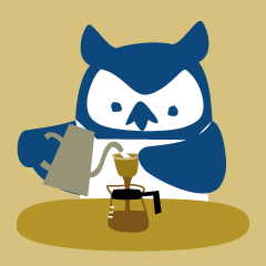 Owl's coffee break time