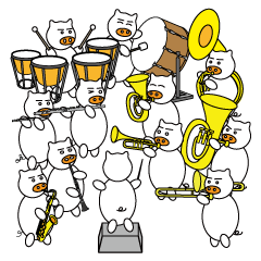 SnowPig Brass band with word