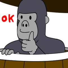 gorilla animation Sticker vo2