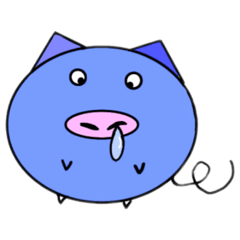 happy blue pig a stamp_20190815181255