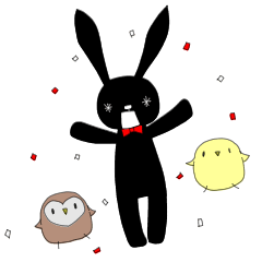 Black rabbit with a bow tie vol.2