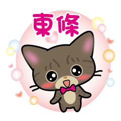 tojyo's sticker brown tabby cat version