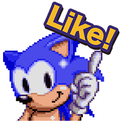Sonic สติกเกอร์ 8 บิทพร้อมเสียง