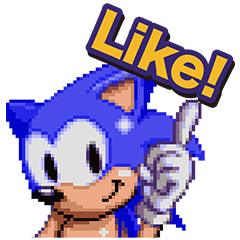 Stiker piksel bersuara Sonic