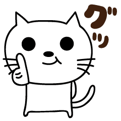 Animasi Stiker sederhana kucing