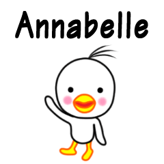 Annabelle name sticker(Bird boy)