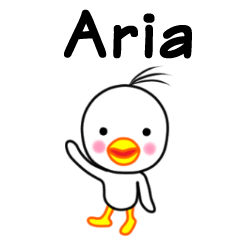 Aria name sticker(Bird boy)