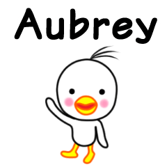 Aubrey name sticker(Bird boy)