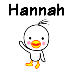 Hannah name sticker(Bird boy)