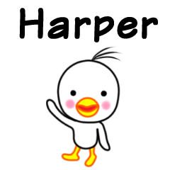 Harper name sticker(Bird boy)
