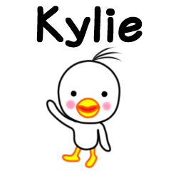 Kylie name sticker(Bird boy)