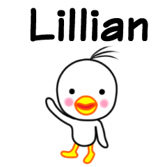 Lillian name sticker(Bird boy)