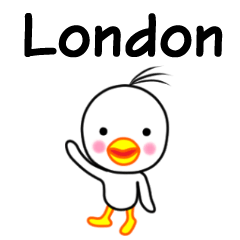 London name sticker(Bird boy)