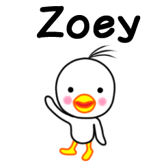 Zoey name sticker(Bird boy)