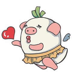 Funny radish pig