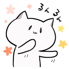 A loose and simple cat sticker