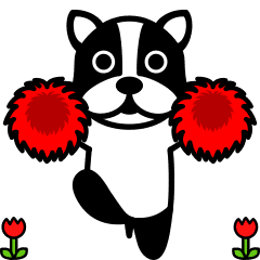 A sticker of a dog (Frequently moving)