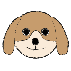 Sketch Of A Dog Face Line Stickers Line Store