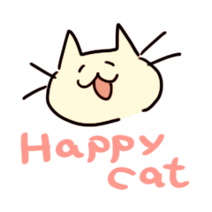 very happy happy cat