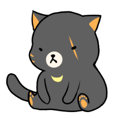 Asiatic black cat