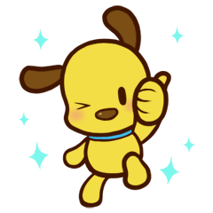 Cheerful dog Sticker