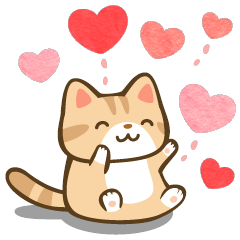 Cute cat stickers for friends