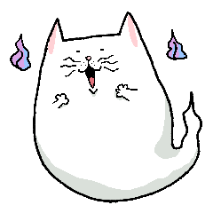 Cat ghost sticker...