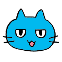 Blue-Cat Sticker 2