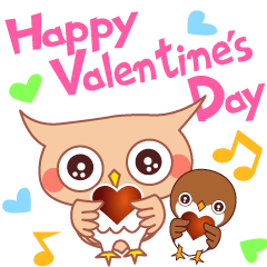 animation:greeting of owl and sparrow