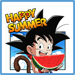 Dragon Ball S Summer Vacation Line Stickers Line Store