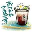 可愛すぎない大人にやさしい夏休みスタンプ