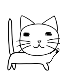simple kimokawaii cat sticker