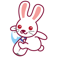 Cheerful rabbit safer