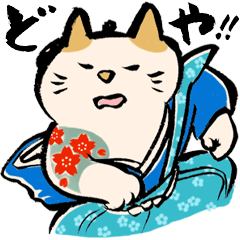 Samurai-cat1:Japanese style stickers