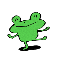 Cute "Sumi-e" Frog stickers