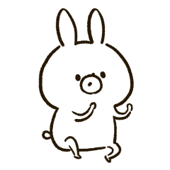white rabbit Stickers 1