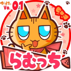 Cute cat's name sticker MY010919N16