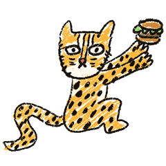 Leopard Cat Loves Hamburger