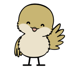 Daily sticker of Japanese Little Bird-R