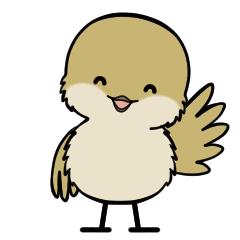 Daily sticker of Japanese Little Bird-R