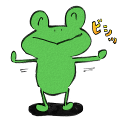Cute "Sumi-e" Frog stickers vol.2