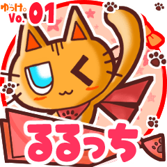 Cute cat's name sticker MY040919N10