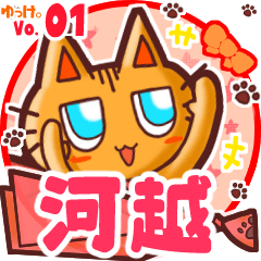 Cute cat's name sticker MY060919N29